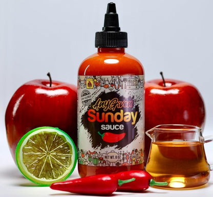 Any Given Sunday Sauce, Hot Sauce – Made with Apple Cider Vinegar for Rich, Bold Flavor and Heat, Perfect for Enhancing Any Dish - 8 Ounce Bottle